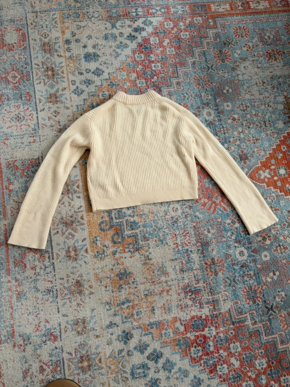 J.Crew 100% cashmere chunky knit ribbed crewneck sweater